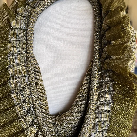Kenzo Olive Green Sweater with Unique Shoulder Details